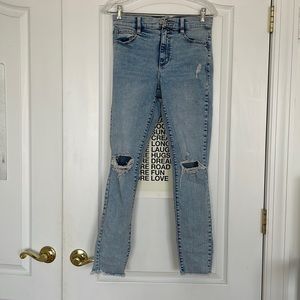 Garage Denim Light Wash Distressed Jeans